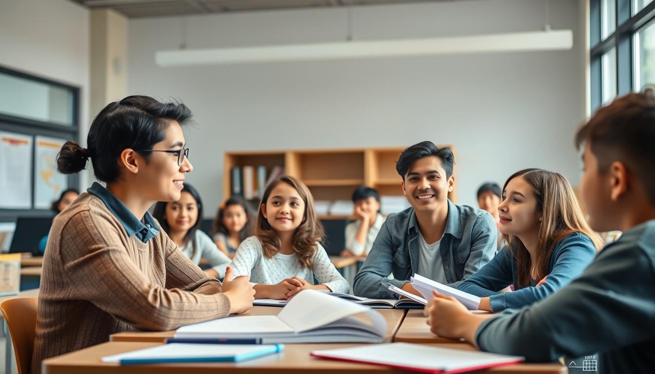 Students collaborating in study space